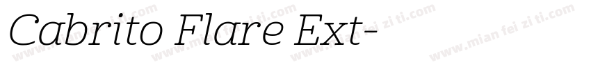 Cabrito Flare Ext字体转换